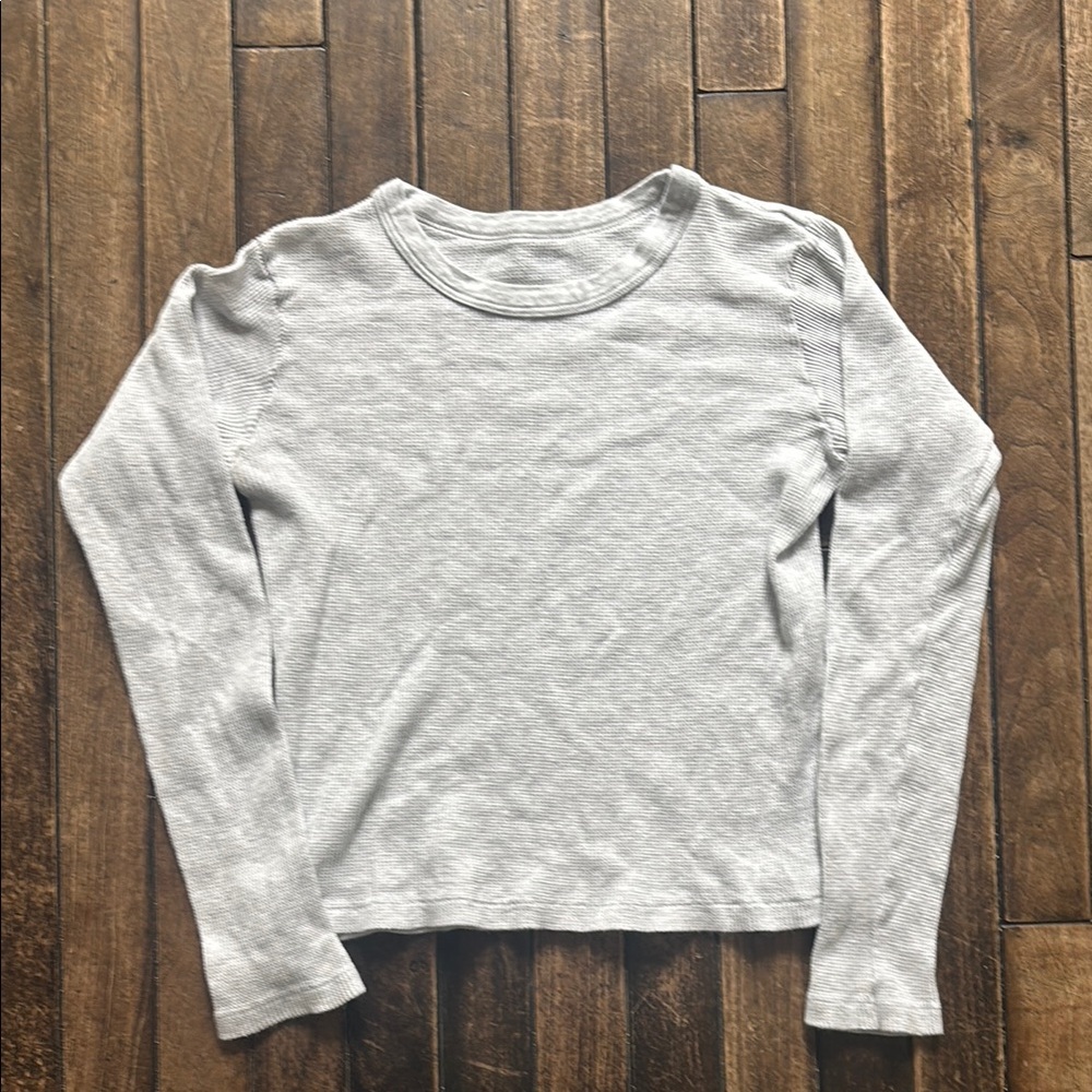 Gray Long Sleeve Top